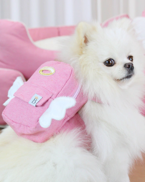 Peitoral Mochila Anjinho Rosa