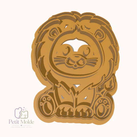 Cortador e Marcador de Biscoito Leão / Leãozinho - 7 cm