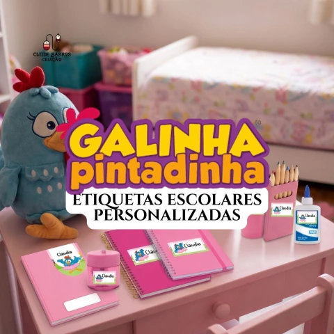 Galinha Pintadinha - Etiquetas Escolares Personalizadas - Kit Digital - comprar online