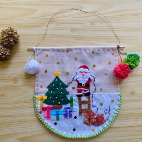 Flâmula de Natal: Papai Noel Decora