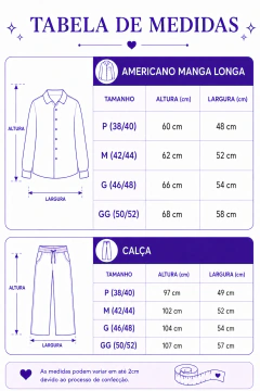 Pijama Americano Manga Longa Margarida - loja online