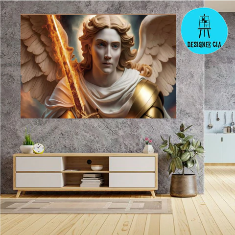 Quadro Decorativo Arcanjo Gabriel - Espirito de Luz Divina!