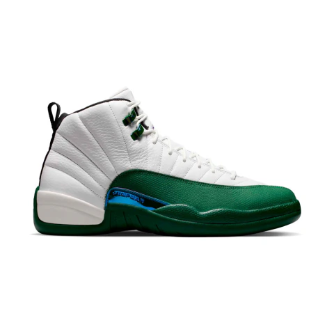TÊNIS AIR JORDAN 12 RETRO 'IDOLS BECOME RIVALS' "SUMMIT WHITE GORGE GREEN"