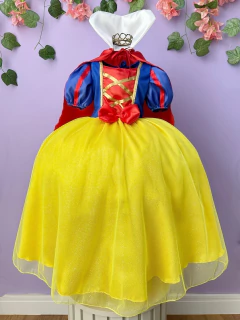 Imagem do Fantasia Infantil Princesa Branca de Neve Longo Com Capa