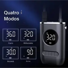 Mini Compressor de Ar Portatil Recarregavél Digital USB Calibrador Pneu Envio Imediato