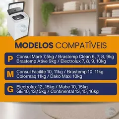 Capa Máquina de Lavar Flanelada Impermeável Ziper todos os tamanhos de 7 a 16kg na internet