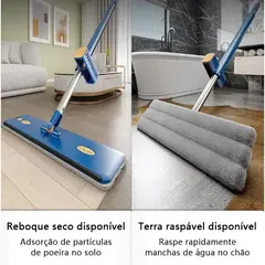 Imagem do KIT 9 Conjunto De Esfregão E Balde Dobrável De Microfibra Com Raspador De Desaguamento S10
