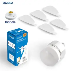 Ventilador de Teto com Luz Silencioso Controle Remoto Economica Instalação Fácil LED Bivolt E27 - loja online