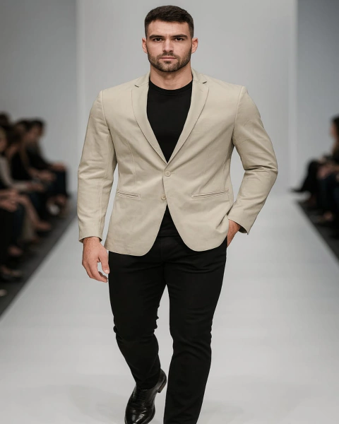 Blazer Masculino Sarja Acetinado Slim Premium na internet