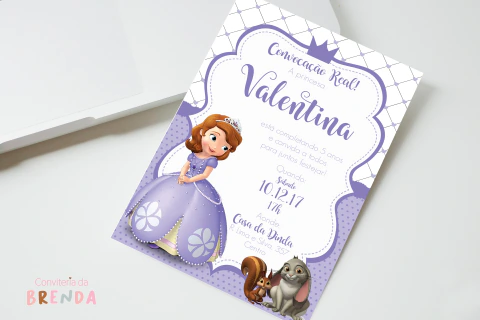 Convite Digital Princesa Sofia Sereia - comprar online