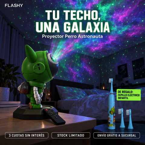 PROYECTOR PERRO ASTRONAUTA + CEPILLO ELECTRICO DE REGALO + ENVIO GRATIS