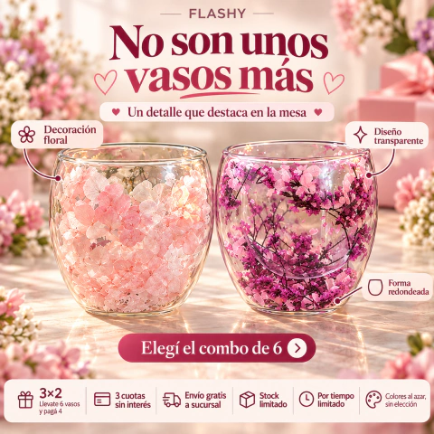 6X4 VASOS FLORALES + ENVÍO GRATIS