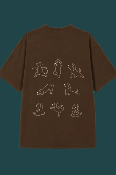 Reme over - YOGA SALCHIS - Chocolate estampa natural - comprar online