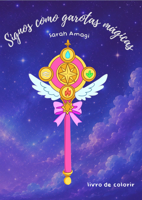 Signos Como Garotas Mágicas - Livro de Colorir Digital