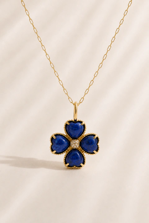 Pingente Trevo Lapis Lazuli