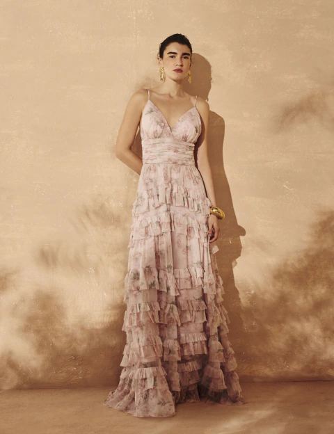 Vestido Chiffon Arabella Rosa