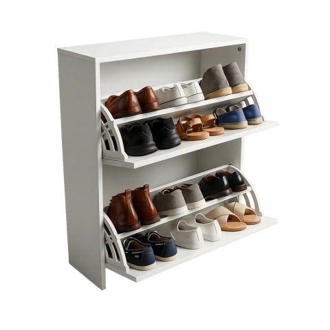 Sapateira 2 Portas em MDF para 12 Pares - Armário Multiuso Organizador vertical Sapatos resistente Closet - comprar online