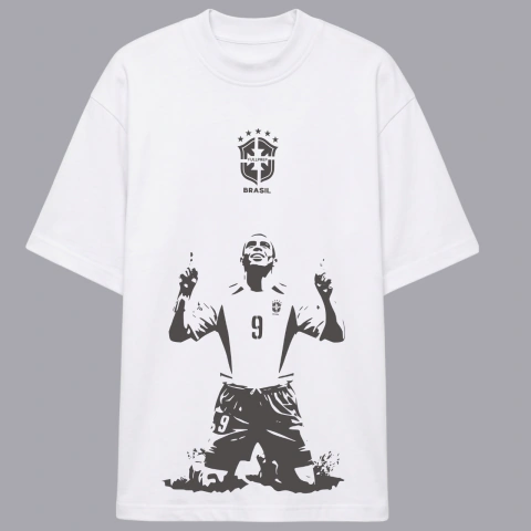 Camiseta Oversized do Brasil Branca – Fenômeno