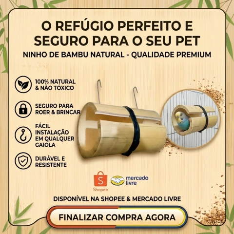 Ninho Tubo de Bambu para Animais