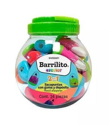 Barrilito Borrador C/sacapuntas Marciano Blc/1 pz Smb8802