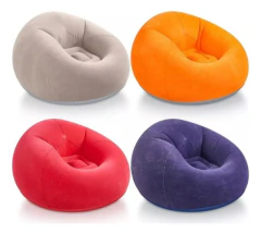 Sillón Inflable Puff Aterciopelado Cómodo + Bomba/Inflador | Hogar y Decoración Ring - Ring!