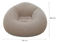 Sillón Inflable Puff Aterciopelado Cómodo + Bomba/Inflador | Hogar y Decoración Ring - comprar online