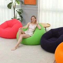 Sillón Inflable Puff Aterciopelado Cómodo + Bomba/Inflador | Hogar y Decoración Ring en internet