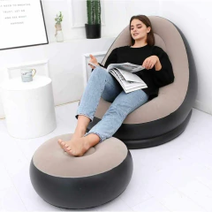 Sillón Inflable Puff con Posapiés/Apoyapiés + Inflador - Oficina/Hogar/Terraza | Hogar y Decoración Ring