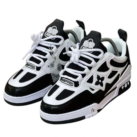 LOUIS VUITTON SKATE SNEAKER UNISEX NEGRO - BLANCO