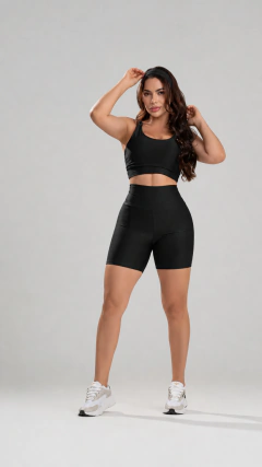 CONJ SHORT - CANELADO BLOSSOM COM FAIXA DE CABELO