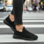 Zapatillas negras unisex sin cordon - comprar en línea