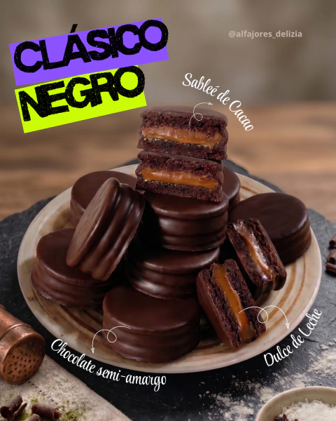 Alfajor Clásico de Chocolate (Estilo Marplatense)