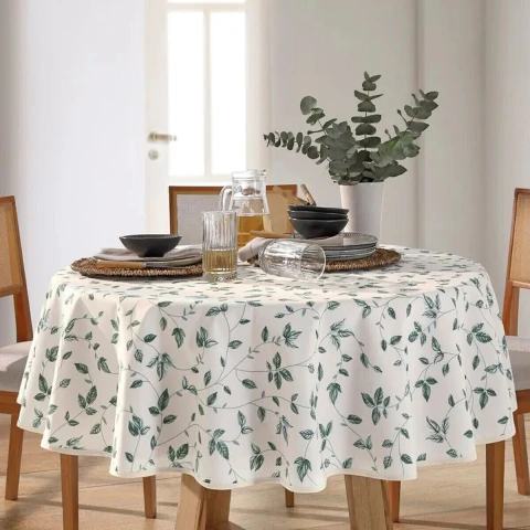 Toalha de Mesa Retangular 8 Lugares 160x250cm Clean Botânica - Döhler