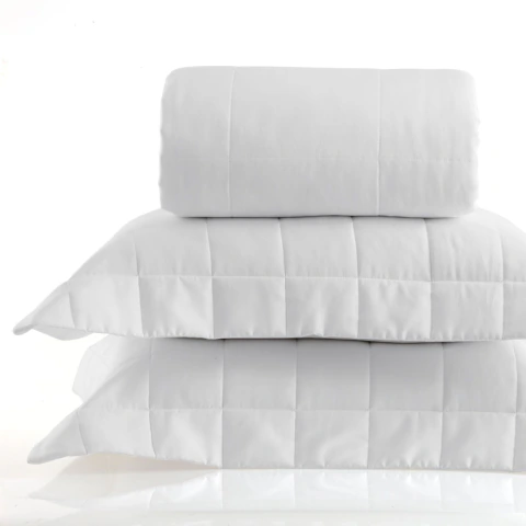 Cobreleito Queen 300 Fios Square Branco 3 Peças - Kacyumara