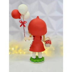 Topo de Bolo Chapeuzinho Vermelho Personalizada em Biscuit