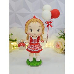 Topo de Bolo Chapeuzinho Vermelho Personalizada em Biscuit - Atelie Aline Vasconcelos Biscuit