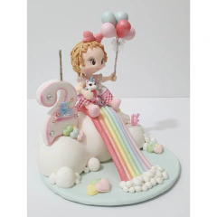 Topo de Bolo Unicórnio Personalizado em Biscuit en internet