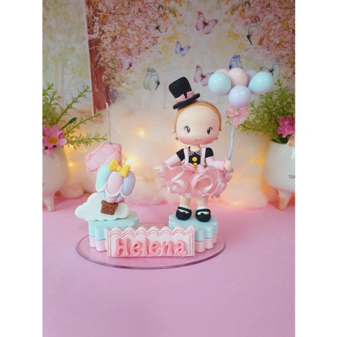 Topo de Bolo Mundo Bita Personalizado em Biscuit