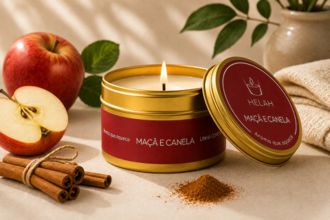 Vela Aromática Maçã e Canela | 90g