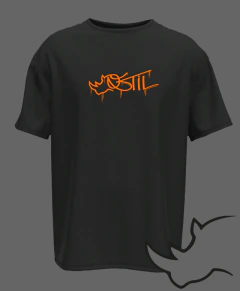 Camiseta Oversize Manga Curta Ostil Preta Rinoceronte - Correndo - comprar online
