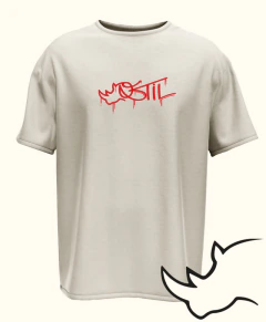 Camiseta Oversize Manga Curta Ostil Off-white Sem desculpas - comprar online