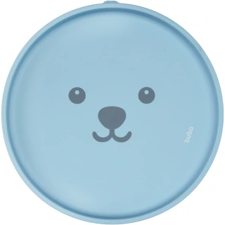 PRATINHO EM SILICONE COM VENTOSA GUMMY AZUL