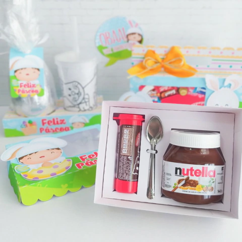 Caixa para Nutella e Tubete Páscoa Infantil