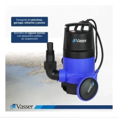 Imagen de Bomba Sumergible Vasser DE 400 Ps Achique Agua Sucia