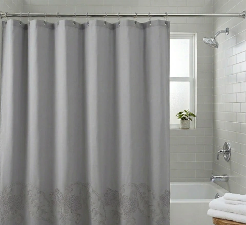 Cortina de baño bordado 180x180cm aprox