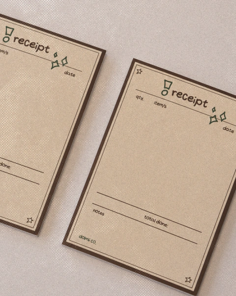 receipt | bloquinho a6