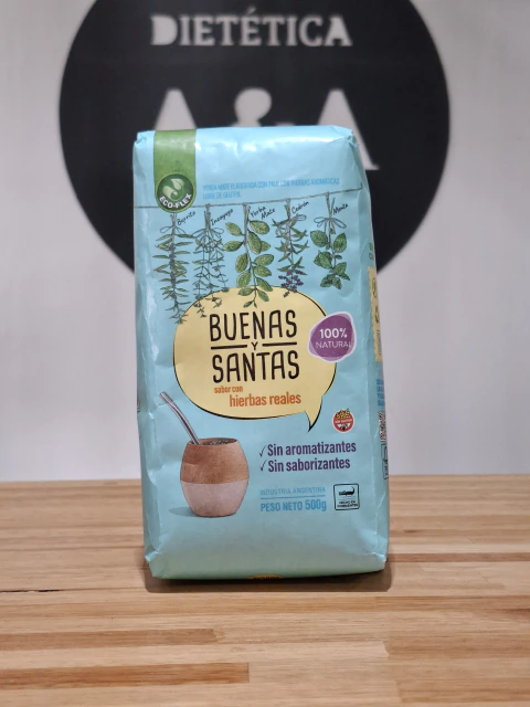 Yerba Mate Buenas y Santas con Hierbas Reales Sin TACC 500 g