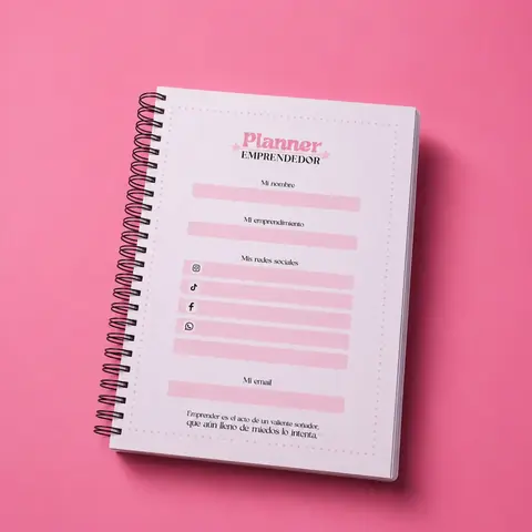 Interior de PLANNER EMPRENDEDOR Imprimible A4