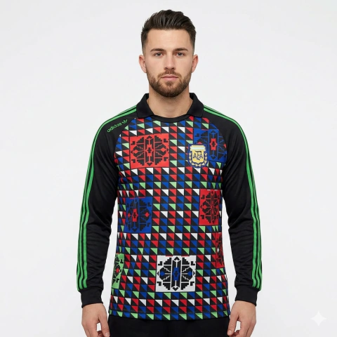 Manga Longa Retrô Argentina Goleiro 1990 - comprar online