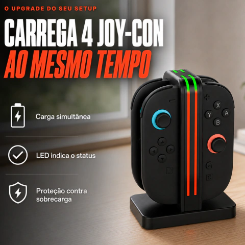 Base Carregadora Para 4 Joy-Cons Nintendo Switch 2